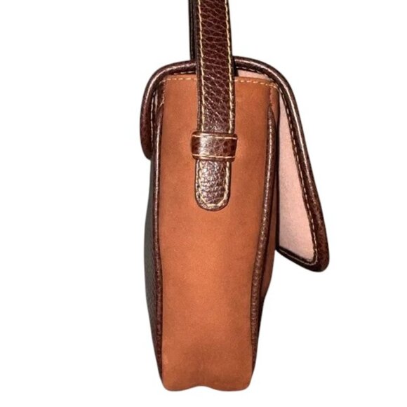 Bally Vintage Brown Suede & Leather Crossbody Shoulder Bag (EUC) and COA - Picture 4 of 13